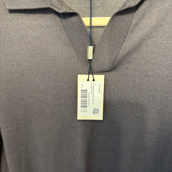 Purple Merino Buttonless Polo - S - Picture 4 of 14